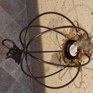Wrought Iron Pumpkin votive or small candle holder